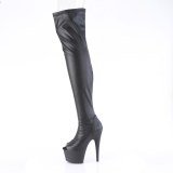 Vegan 18 cm ADORE-3011 open teen overknee laarzen met hak