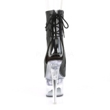 Vegan 18 cm FLASH-1018-7 pole dance enkellaarzen met LED verlichting plateau