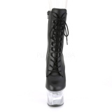 Vegan 18 cm FLASH-1020-7 pole dance enkellaarzen met LED verlichting plateau