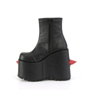 Vegan 18 cm SLAY-77-2 DemoniaCult alternatief boots met plateau zwart