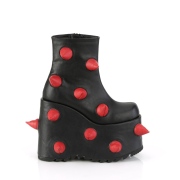 Vegan 18 cm SLAY-77-2 DemoniaCult alternatief boots met plateau zwart