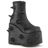 Vegan 18 cm SLAY-77 demoniacult alternatief boots met plateau zwart