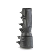 Vegan 18 cm SLAY-77 demoniacult alternatief boots met plateau zwart