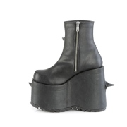 Vegan 18 cm SLAY-77 demoniacult alternatief boots met plateau zwart