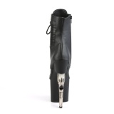 Vegan 19 cm BONDGIRL-1020PK pleaser enkellaarzen met revolver hakken