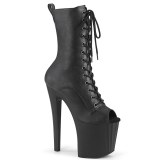 Vegan 19 cm ENCHANT-1041 open toe ankle boots black