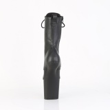 Vegan 20 cm CRAZE-1040 Heelless platform pony ankle boots black