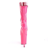 Vegan 20 cm FLAMINGO-1051 open teen platform laarzen met hak pink