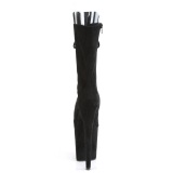 Vegan 20 cm FLAMINGO-1051FS Exotic platform peep toe boots black