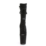 Vegan 20 cm FLAMINGO-1051FS open teen platform laarzen met hak zwart