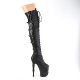 Vegan 20 cm RAPTURE-3045 skull platform overknee high heel boots