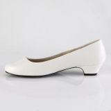 Vegan 3 cm GWEN-01 pumps for mens and drag queens in white