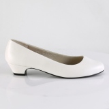 Vegan 3 cm GWEN-01 pumps voor mannen en drag queens in wit