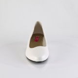 Vegan 3 cm GWEN-01 pumps voor mannen en drag queens in wit