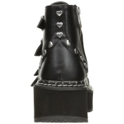 Vegan 5 cm DemoniaCult EMILY-315-1 gothic enkellaarzen met gespen