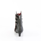 Vegan 5 cm FLORA-1035 nosferatu gothic enkellaarzen met gespen