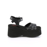 Vegan 6,5 cm DemoniaCult FUNN-10 lolita emo platform sandals