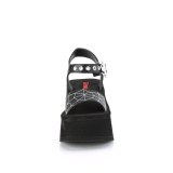 Vegan 6,5 cm DemoniaCult FUNN-10 lolita emo sandalen met plateau