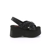 Vegan 6,5 cm DemoniaCult FUNN-12 lolita platform sandals