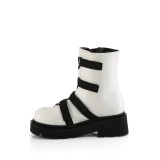 Vegan 6,5 cm RENEGADE-50 demoniacult alternatief boots met plateau wit