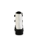 Vegan 6,5 cm RENEGADE-50 demoniacult alternatief boots met plateau wit