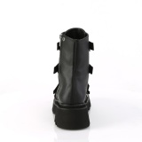 Vegan 6,5 cm RENEGADE-50 demoniacult alternatief boots met plateau zwart