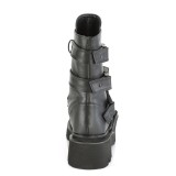 Vegan 6,5 cm RENEGADE-55 demoniacult alternatief boots met plateau zwart