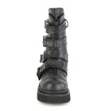 Vegan 6,5 cm RENEGADE-55 demoniacult alternatief boots met plateau zwart