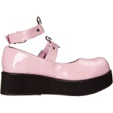 Vegan 6 cm DemoniaCult SPRITE-02 gothic mary jane pumps Roze