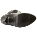 Vegan 7,5 cm VICTORIAN-116X Victoriaanse enkellaarzen met wijde - brede schacht