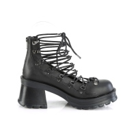 Vegan 7 cm BRATTY-32 demoniacult alternatief plateau schoenen zwart