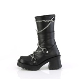 Vegan 7 cm Demonia BRATTY-120 chunky heel platform boots