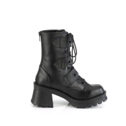 Vegan 7 cm DemoniaCult BRATTY-118 chunky heel ankle boots