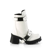 Vegan 7 cm DemoniaCult BRATTY-56-2 chunky heel ankle boots