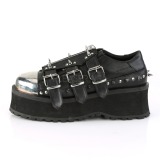 Vegan 7 cm GRAVEDIGGER-03 Plateau Gothic Schoenen Mannen