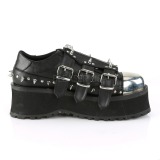 Vegan 7 cm GRAVEDIGGER-03 Plateau Gothic Schoenen Mannen