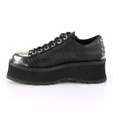 Vegan 7 cm GRAVEDIGGER-04 Plateau Gothic Schoenen Mannen