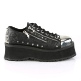 Vegan 7 cm GRAVEDIGGER-04 Plateau Gothic Schoenen Mannen