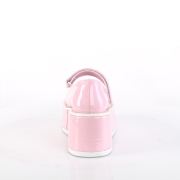 Vegan 8,5 cm DemoniaCult DOLLIE-01 gothic mary jane pumps Roze