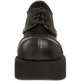 Vegan 8 cm DANK-101 demonia alternatief schoenen met plateau zwart