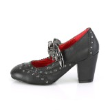 Vegan 8 cm VIVIKA-32 gothic maryjane pumps met vleermuisvleugels