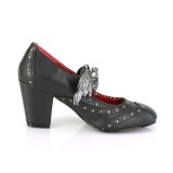 Vegan 8 cm VIVIKA-32 gothic maryjane pumps met vleermuisvleugels