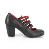 Vegan 8 cm VIVIKA-38-2 gothic maryjane pumps met vleermuisvleugels