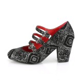 Vegan 8 cm VIVIKA-38 gothic maryjane pumps met vleermuisvleugels