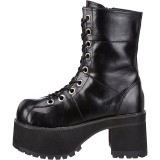 Vegan 9,5 cm RANGER-301 demoniacult alternatief boots met plateau zwart