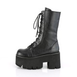 Vegan 9 cm ASHES-105 alternative ankle boots platform black