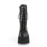 Vegan 9 cm ASHES-105 demonia alternatief boots met plateau zwart