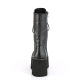 Vegan 9 cm ASHES-105 demonia alternatief boots met plateau zwart