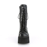 Vegan 9 cm ASHES-105 demoniacult alternatief boots met plateau zwart