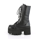 Vegan 9 cm ASHES-105 demoniacult alternatief boots met plateau zwart